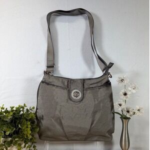Baggallini Crossbody Bag Silver‎ Gray Lightweight Travel Everyday Purse